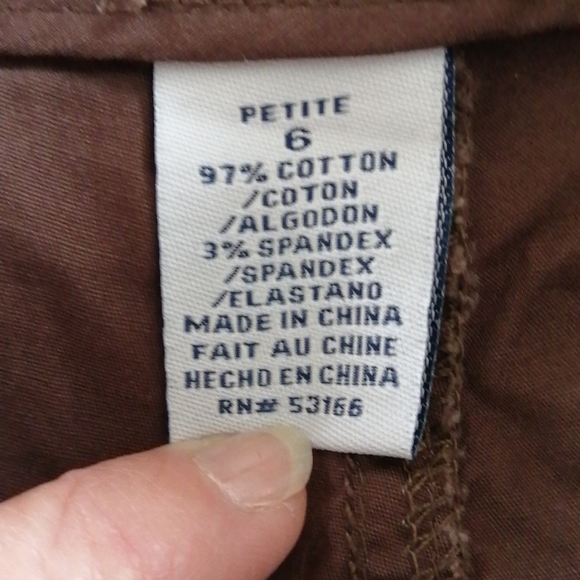 Caribbean Joe, Island Supply Company, ladies dark brown Capri, Size 6, petite - Picture 8 of 9